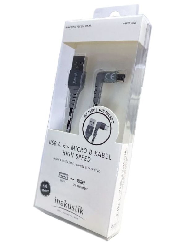 Inakustik White Line Usb A Micro Usb B 90 Kabel Home Movie Webaruhaz