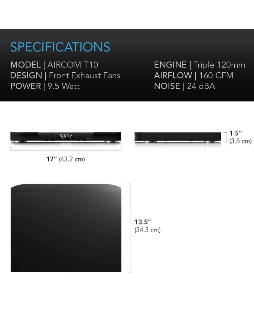 AC Infinity AIRCOM T10 Erősítő és AV Komponens hűtőventilátor
