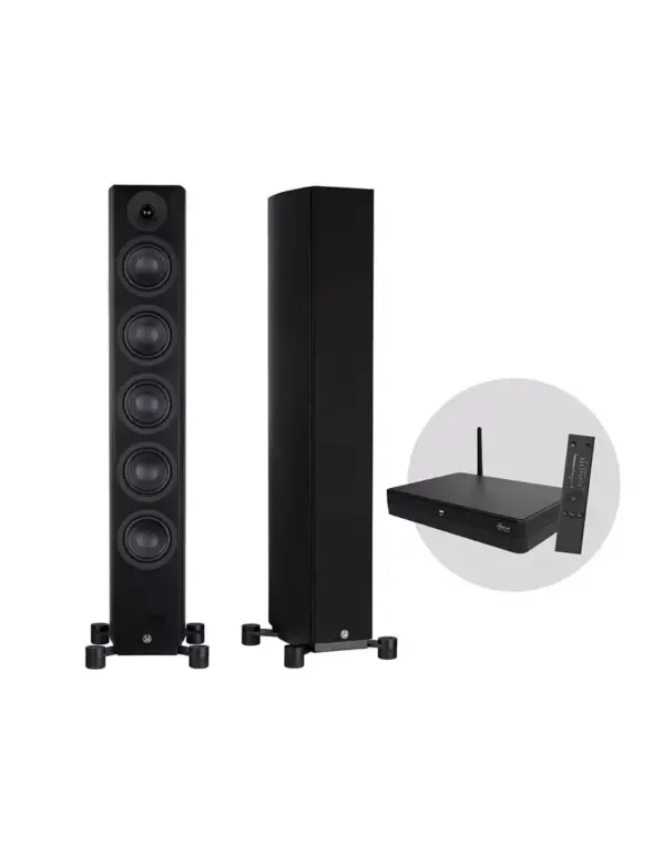 System Audio LEGEND 60.2 SILVERBACK Aktív álló hangfal pár + Sztereó Hub Vezeték nélküli vezérlő központ
