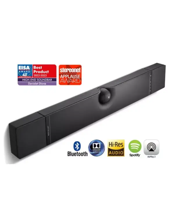 Devialet Dione Dolby Atmos Soundbar, hangprojektor fekete