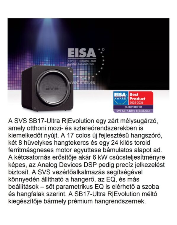 SVS SB-17 Ultra R|Evolution High-End aktív mélyláda magasfényű fekete - Image 9