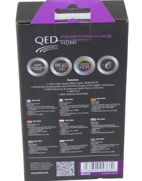 QED QE6032 HDMI kábel 2.1, 4k, 8K 48Gbps 1.5 m - Image 2