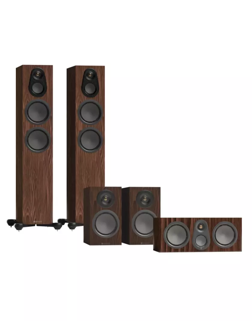 Monitor Audio SILVER 300 8G 5.0 házimozi hangfalszett, dió