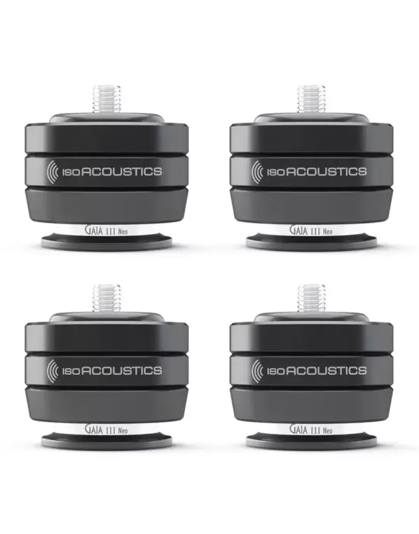 IsoAcoustics GAIA III NEO DC rezgéscsillapító láb, 4 db-os szett, fekete