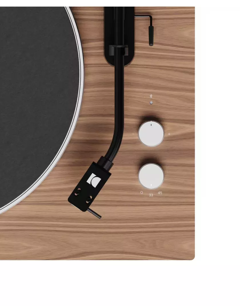 Kanto OBI3 G2 lemezjátszó phono előfokkal, Bluetooth kimenettel, dió - Image 2