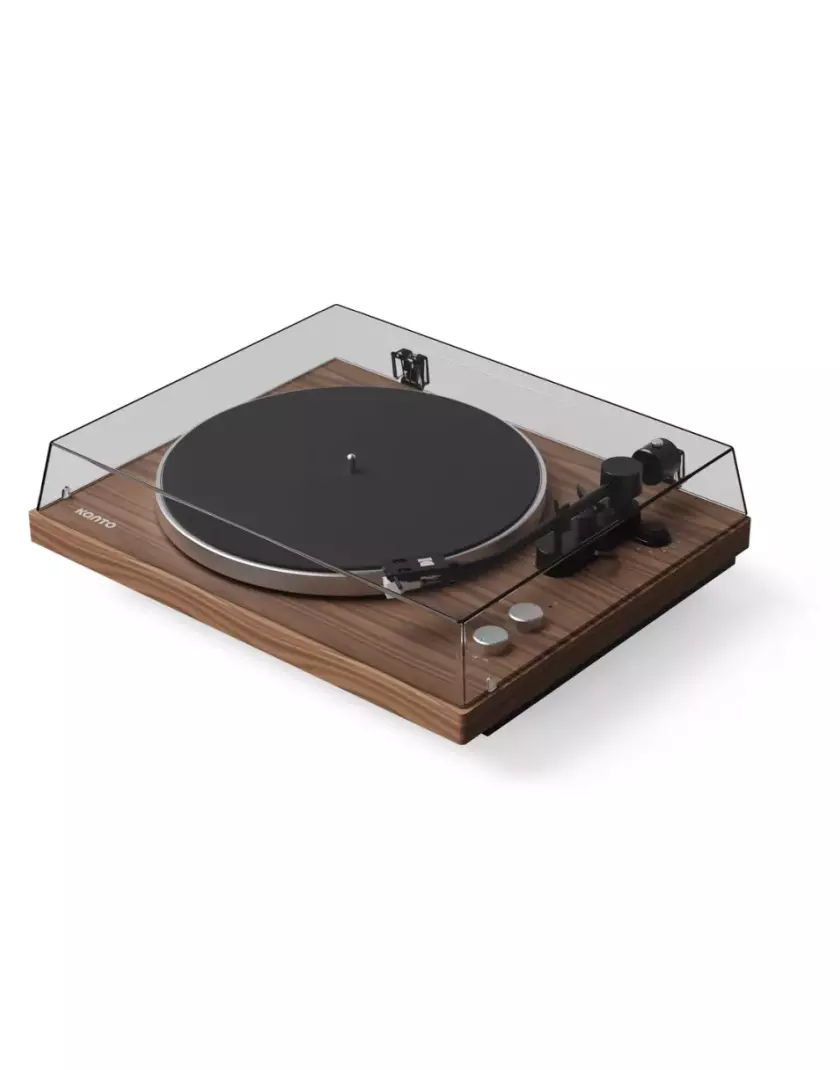 Kanto OBI3 G2 lemezjátszó phono előfokkal, Bluetooth kimenettel, dió